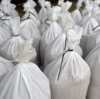 group of filled sandbags