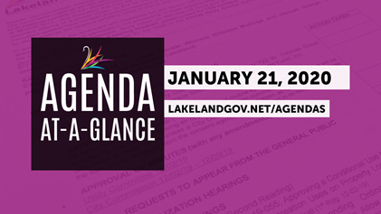 agenda at a glance intro slide - january 21, 2020