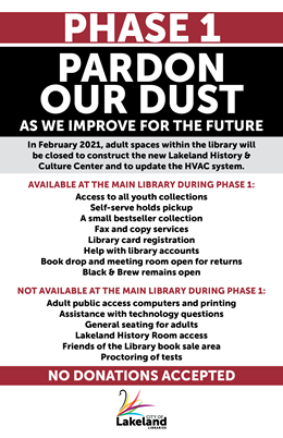 Pardon Our Dust Phase 1 - Accessible Version on Library Page (Linked below)