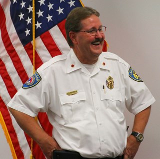 A photo of Battalion Chief Jeff Wharton