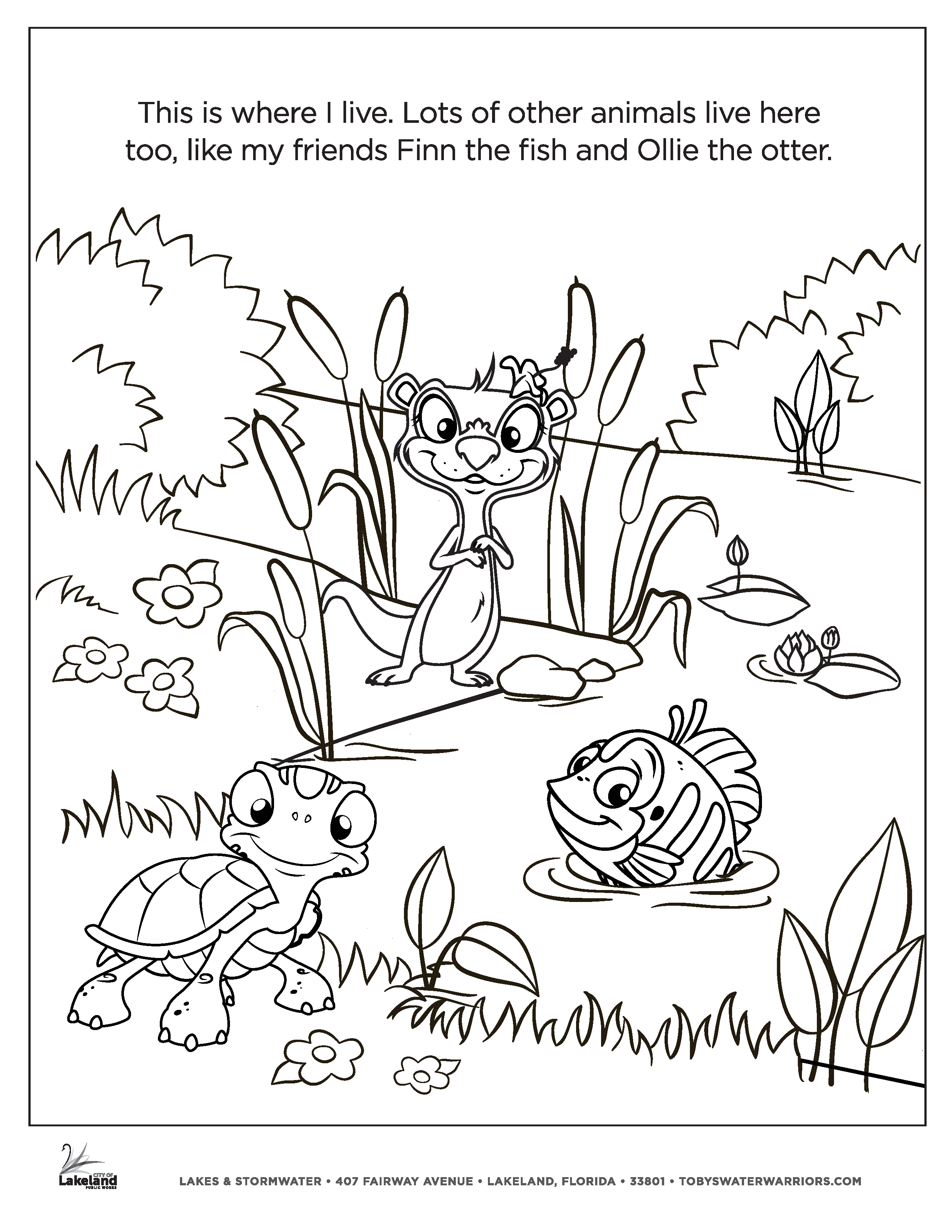 Toby's Water Warriors Coloring Page 3