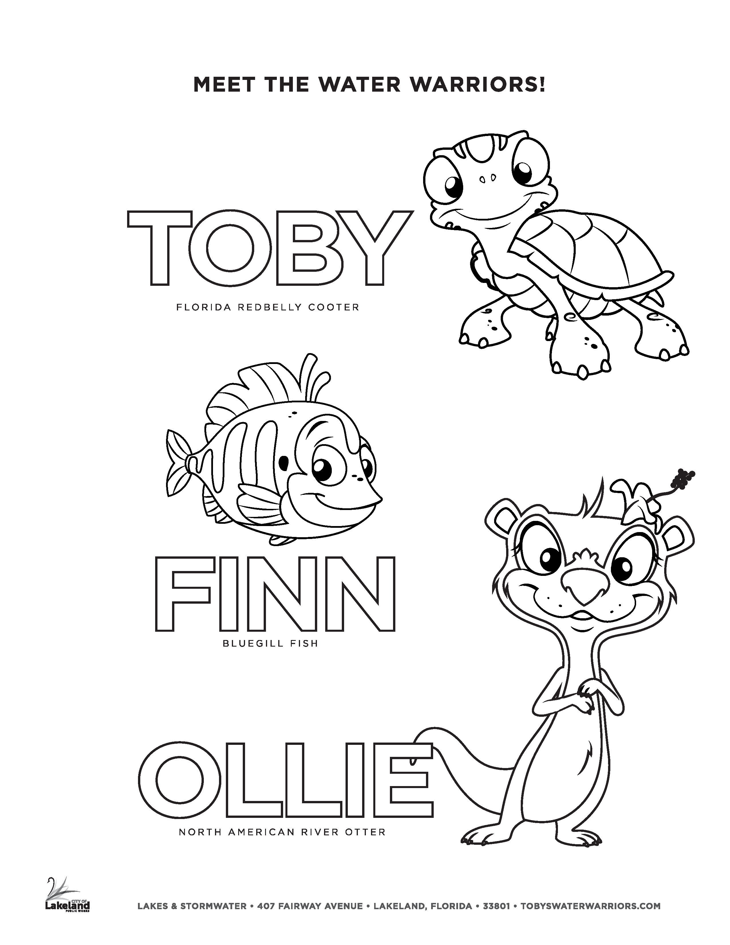 Toby's Water Warriors Coloring Page 6