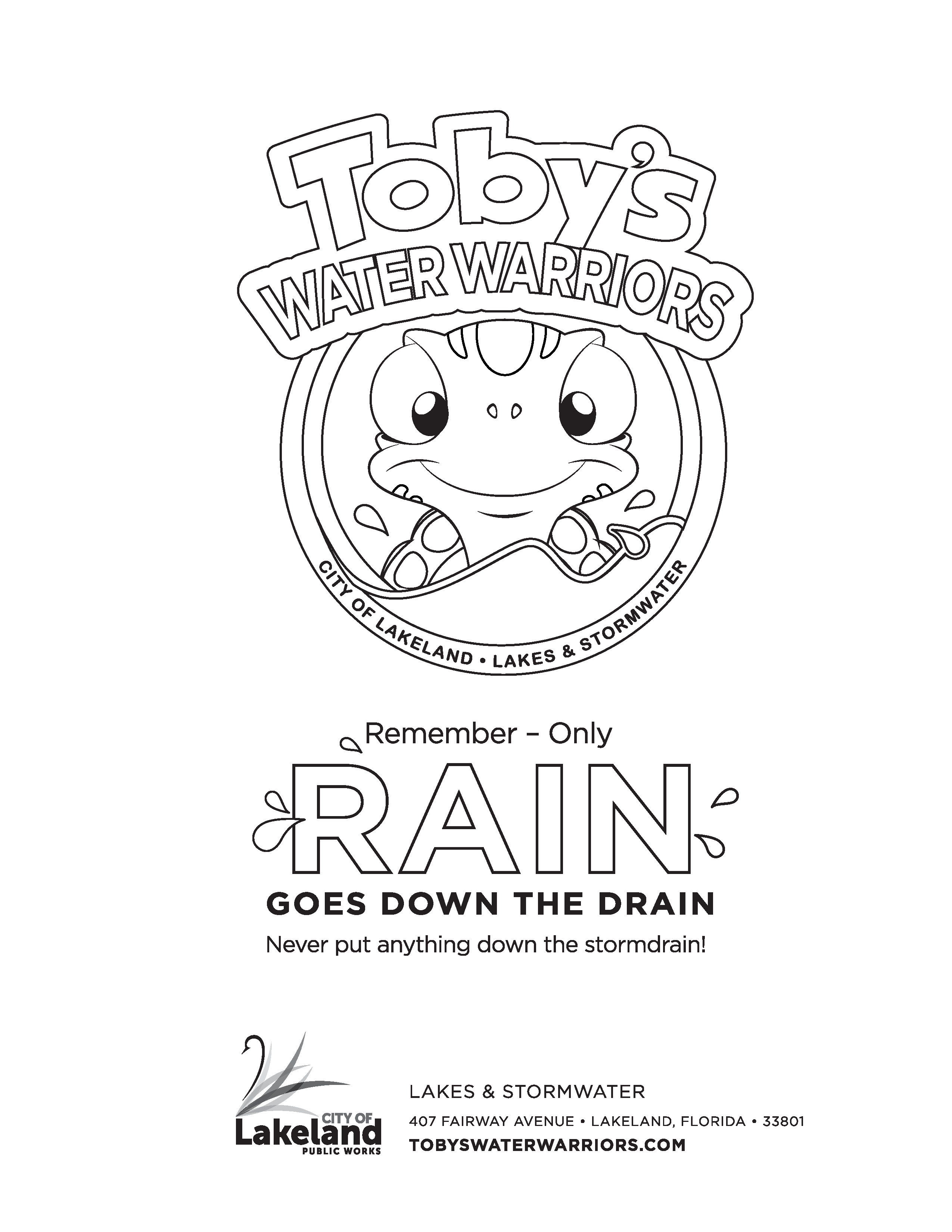 Toby's Water Warriors Coloring Page 8