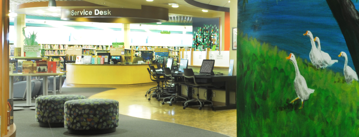 Entrance to Youth Services room at the Lakeland Public Library