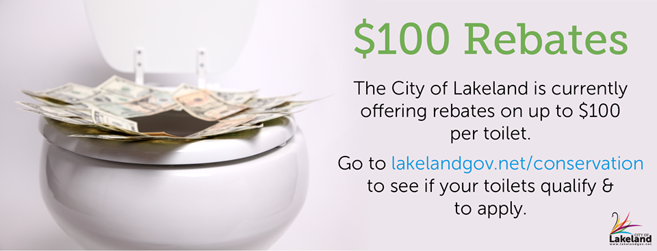 Lakeland Water Utilities Offering Toilet Rebate City Of Lakeland