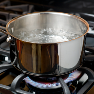 pot of boiling water