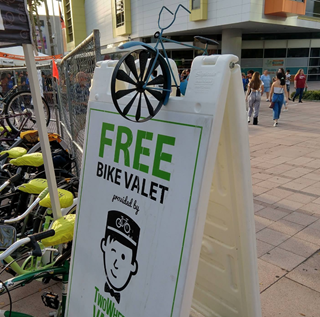 Photo of Two Wheel Bike Valet Sign