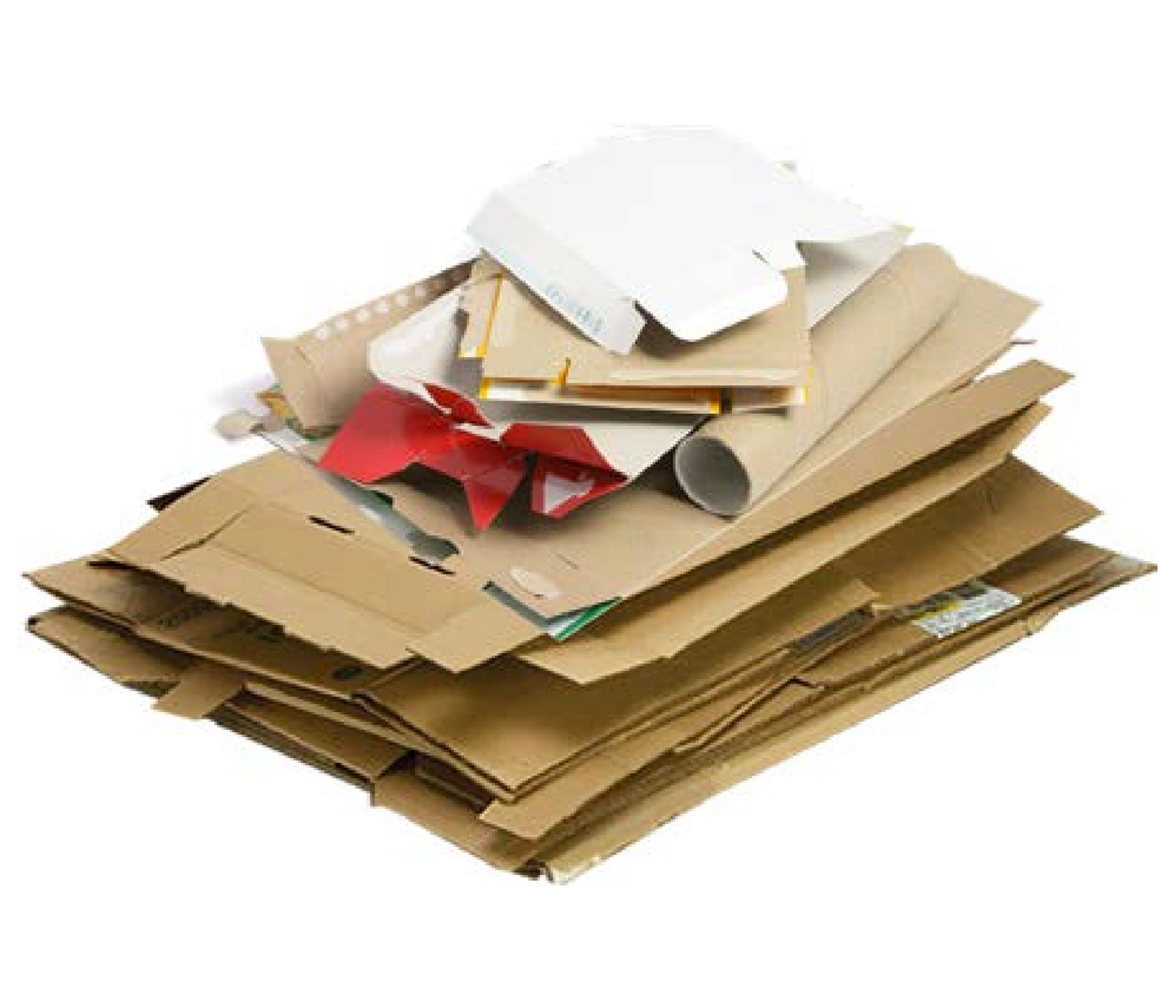 pile of cardboard to be recycled