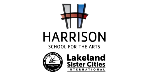 Harrison School for the Arts & Lakeland Sister Cities logos