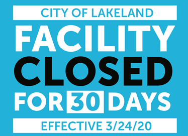 Facility Closed for 30 Days sign