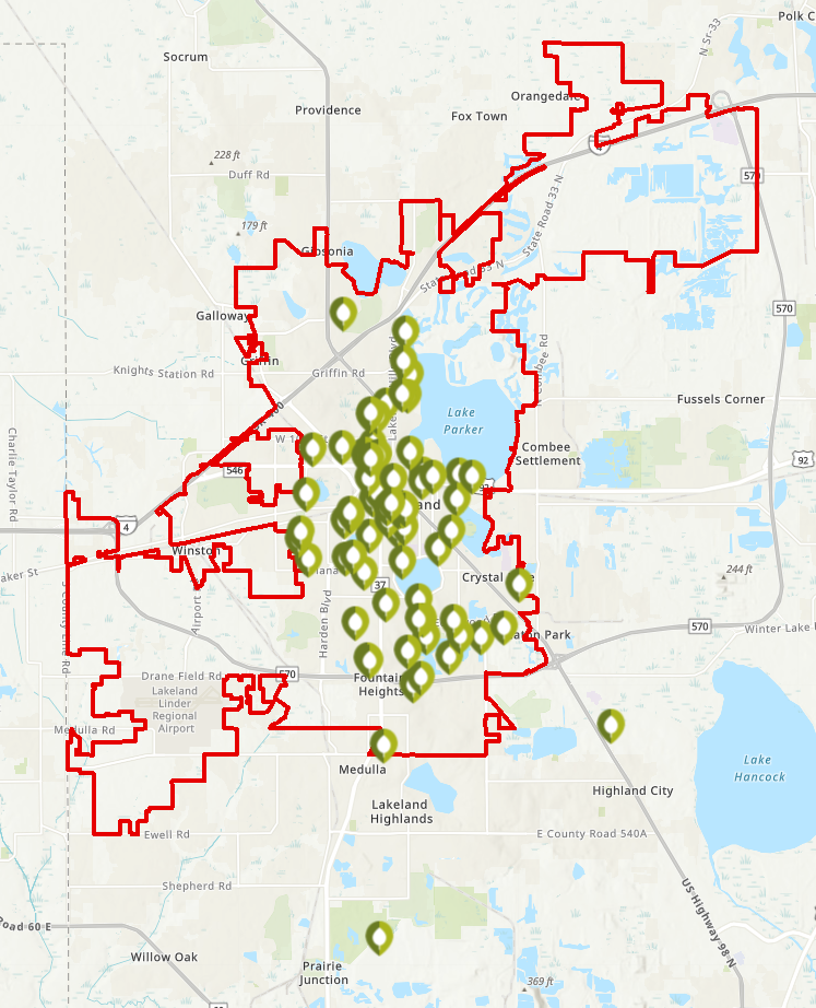 Lakeland Florida City Limits Map Parks | City Of Lakeland