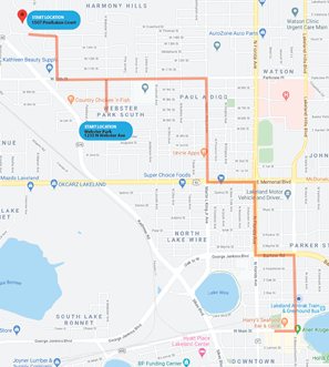 Black Lives Matter Polk Proposed Route June 7 2020