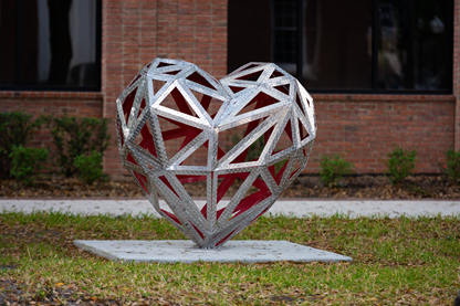 Matthew Duffy metal heart sculpture