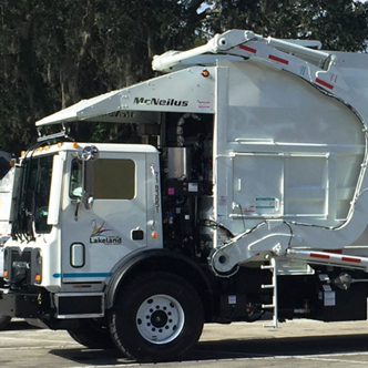 city of lakeland solid waste truck front