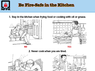 Fire Safe in the Kitchen Infographic