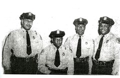 Lakeland Police Department’s first black officers (Left to Right: Thomas E. Hodge, Edgar T. Pickett, Jr., Samuel L. King, and Samuel L. Williams), 1954