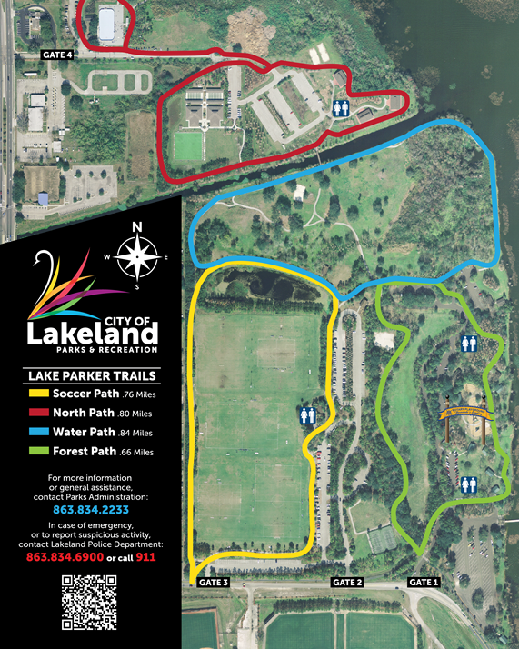 aerial map of Lake Parker Park