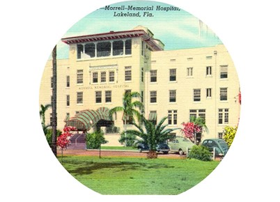 Postcard of Morrell Memorial Hospital in Lakeland, FL