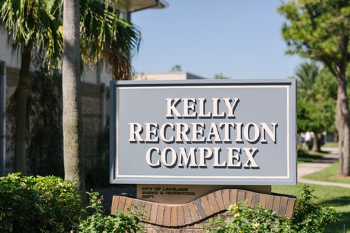 foreground sign saying Kelly Recreation Complex