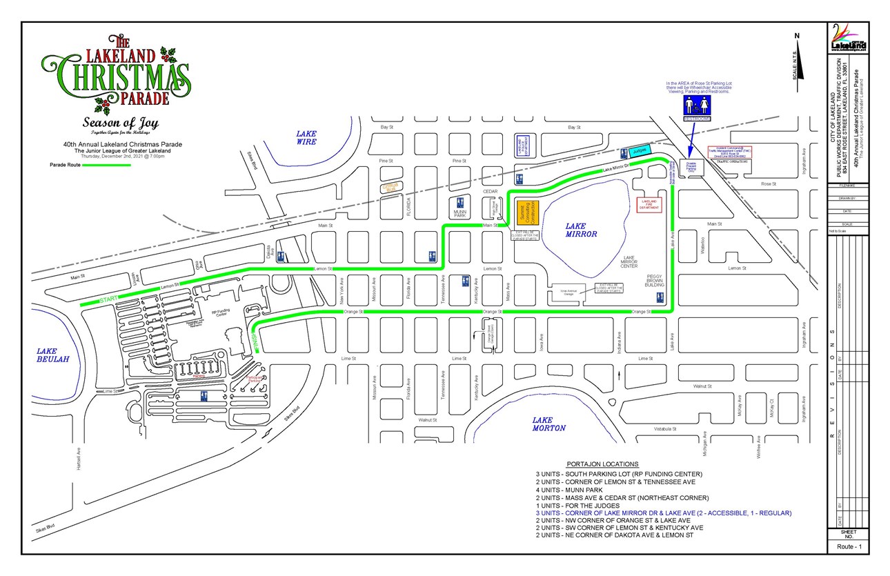 Lakeland Parade Route 2025 Images References :