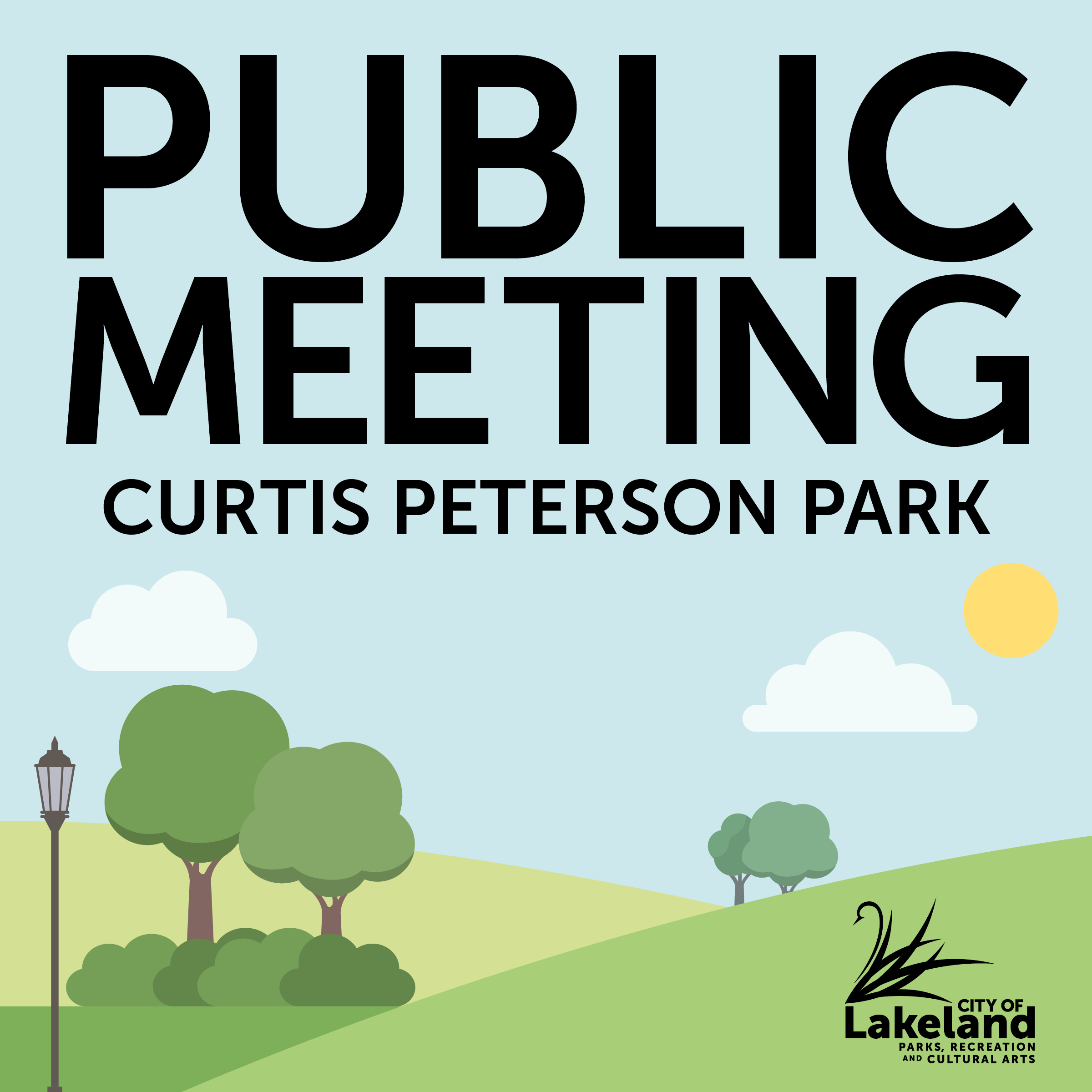 Verbiage: Public Meeting Curtis Peterson Park