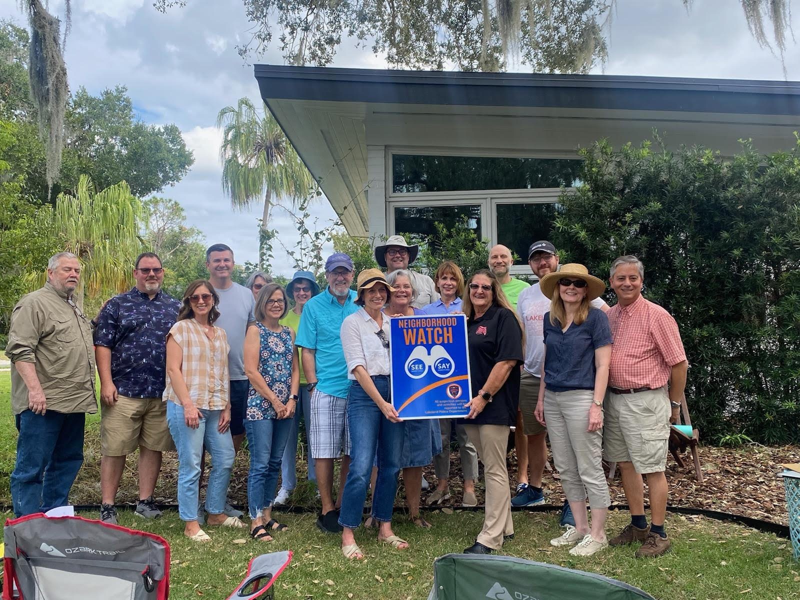 Beacon Hill residents recently reactivated their Neighborhood Watch program and were presented with a sign to post in the community.