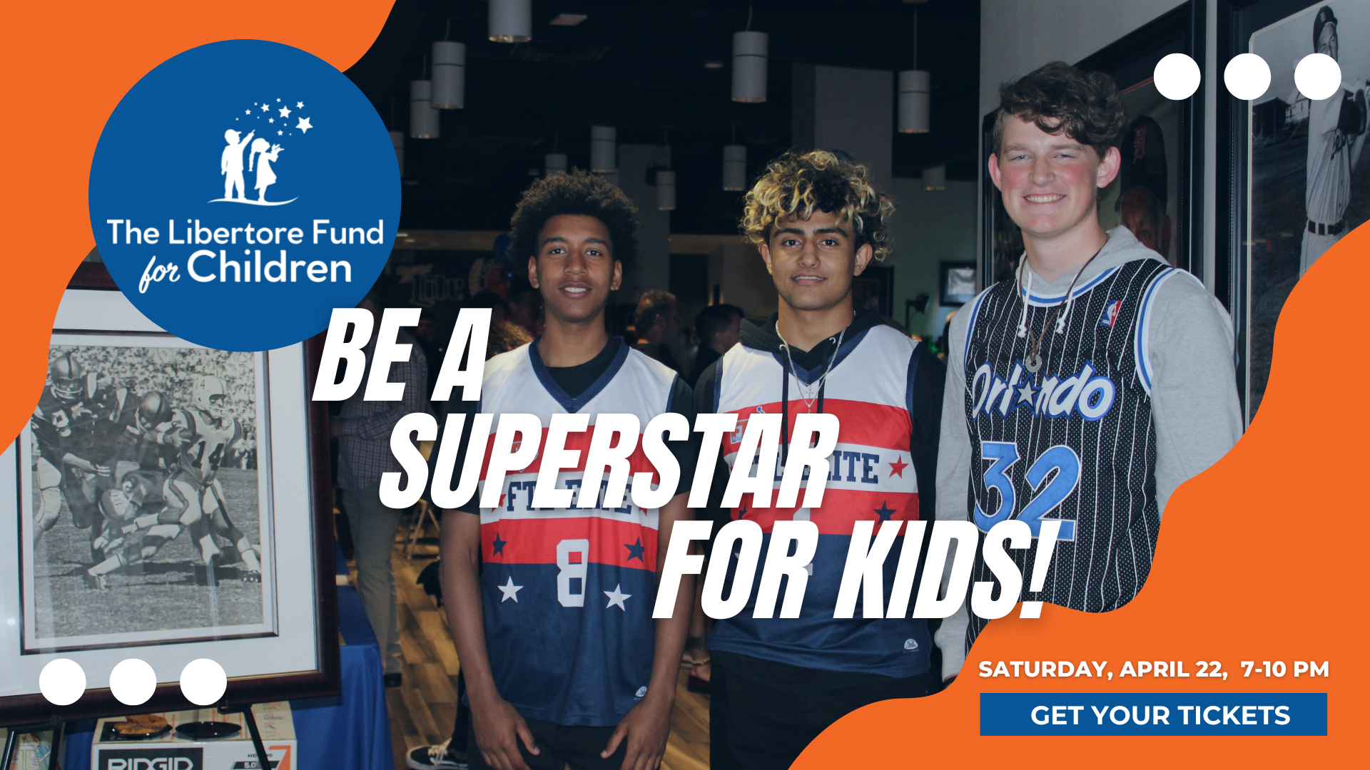 The SuperStar Sports Party is a fun-filled night for a good cause. Proceeds go to the Larry Libertore Youth Sports Scholarship program for underprivileged youth to participate in sports camps and leagues. This scholarship is in memory of Larry Libertore, longtime Polk County resident, businessman, political leader, community advocate and Gator Great. Heavy Hors d’oeuvres * Complimentary Beer & Wine * Drawings * Silent Auction * Live Music by The Big Chill * Cash Bar * Casual