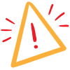 Triangle with exclamation point in the center