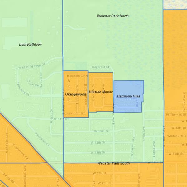 Map of Orangewood Neighborhood