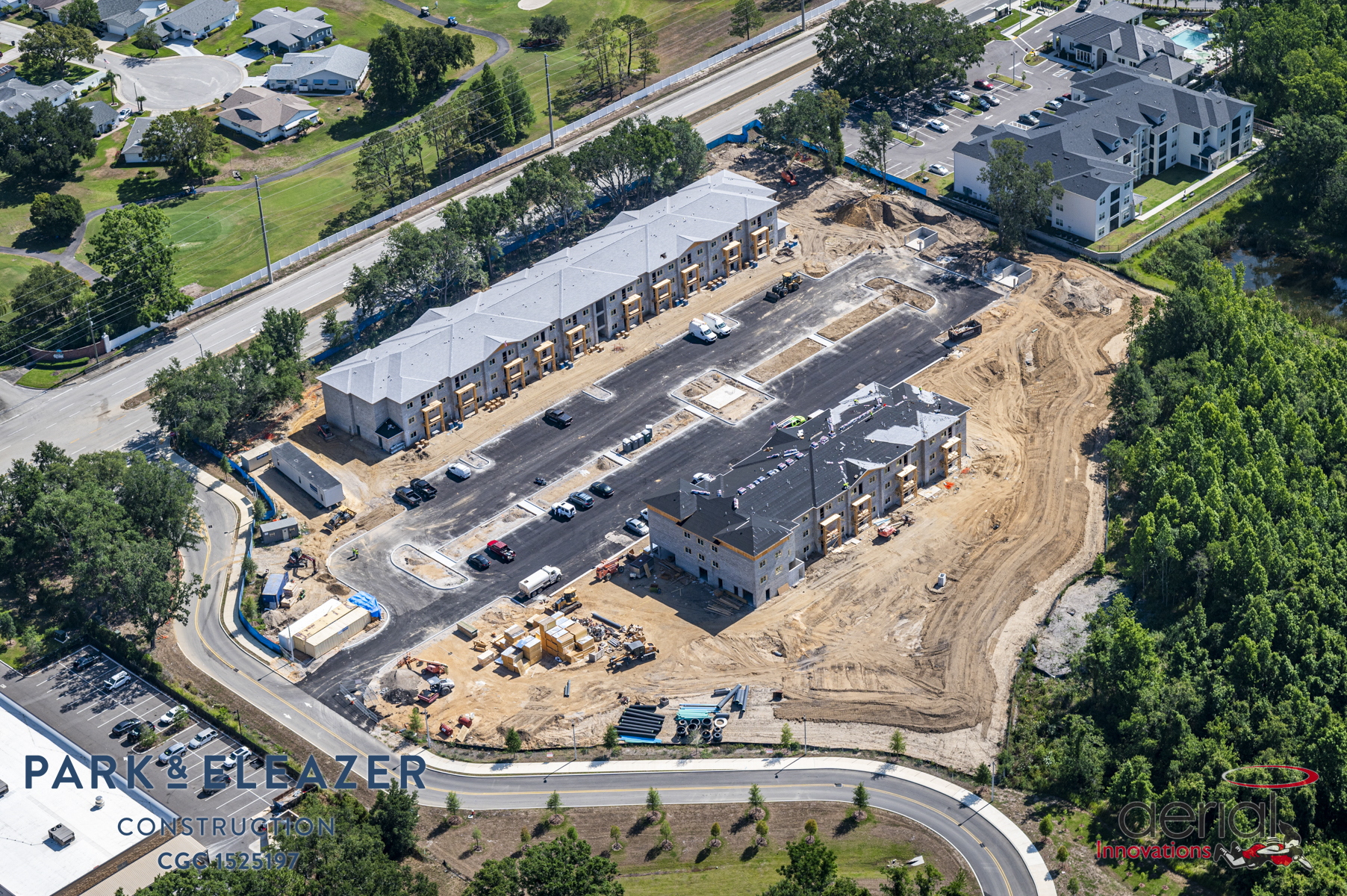 Aerial image of new development in Lakeland, Florida.
