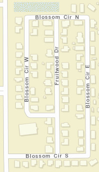Map of Orangewood neighborhood.