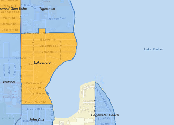 Map of Lakeshore