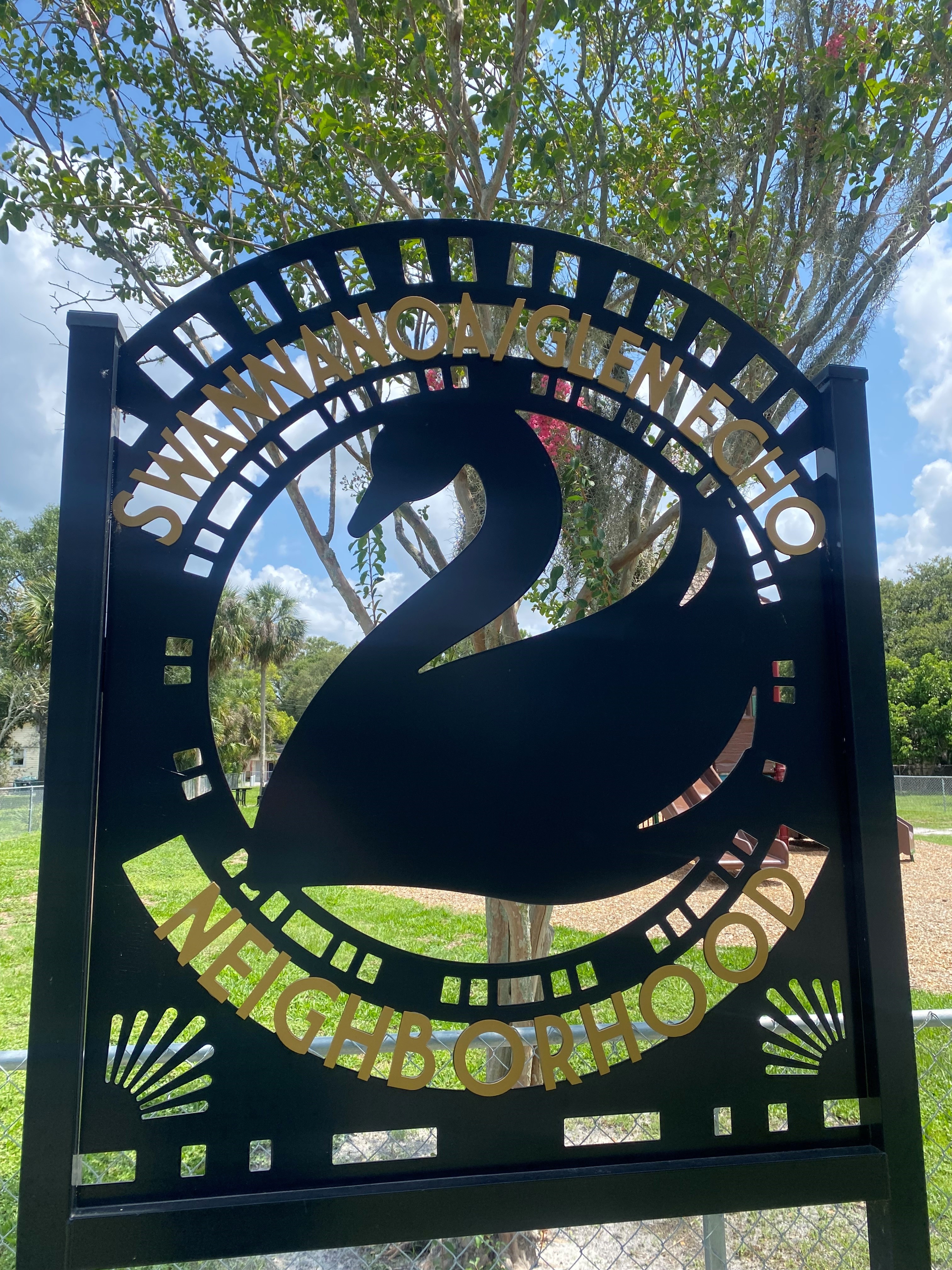 The sign for the Swannanoa/Glen Echo Neighborhood.