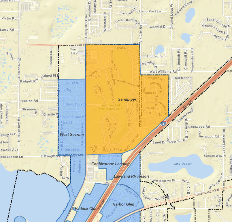 Map of Sandpiper in North Lakeland.