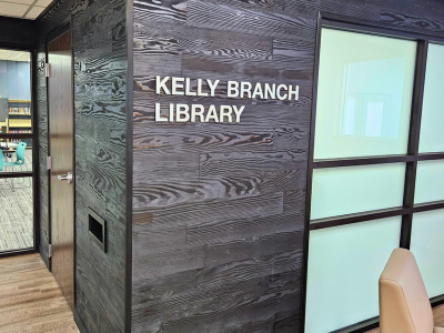 Kelly Branch Library; link to Kelly Branch Library page