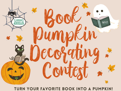 Book Pumpkin Decorating Contest 2023. Turn your favorite book into a pumpkin