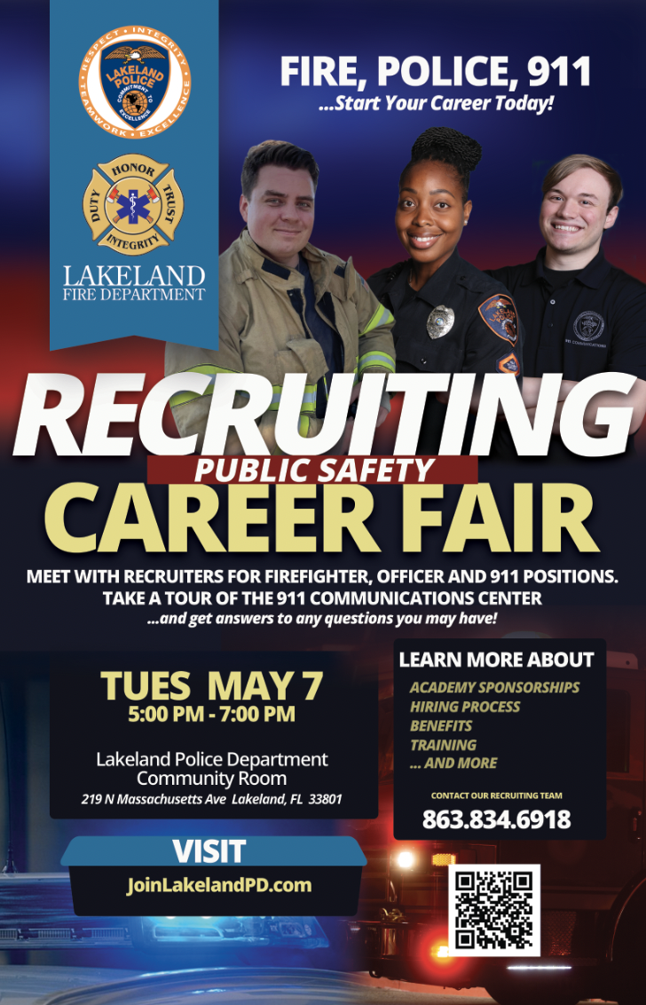 Public Safety Career Fair May 7th City of Lakeland