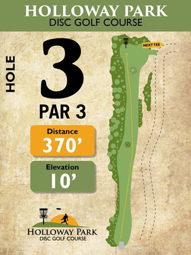 Holloway Park Disc Golf Hole 3 Graphic