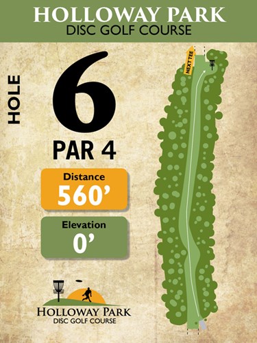 Holloway Park Disc Golf Hole 6 Graphic