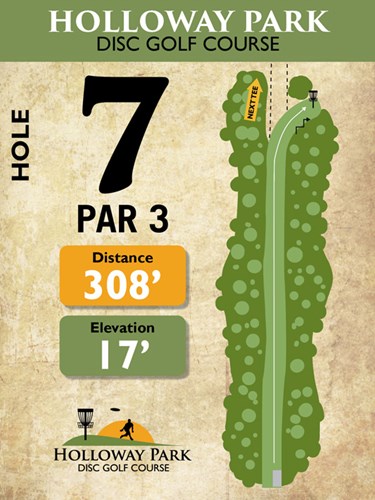 Holloway Park Disc Golf Hole 7 Graphic