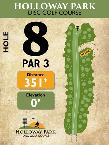 Holloway Park Disc Golf Hole 8 Graphic