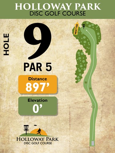 Holloway Park Disc Golf Hole 9 Graphic