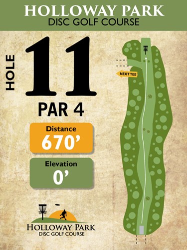 Holloway Park Disc Golf Hole 11 Graphic