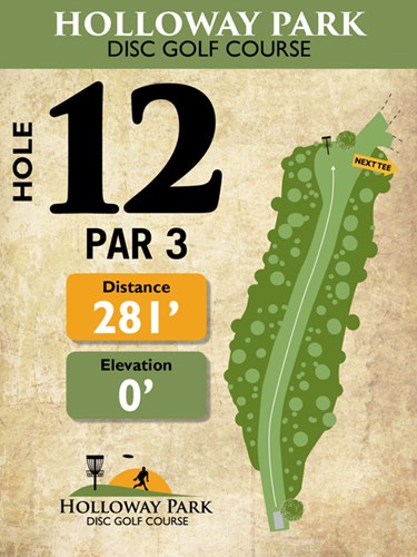 Holloway Park Disc Golf Hole 12 Graphic