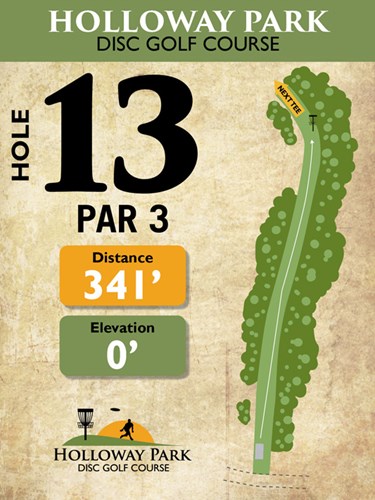 Holloway Park Disc Golf Hole 13 Graphic
