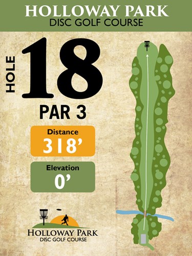 Holloway Park Disc Golf Hole 18 Graphic