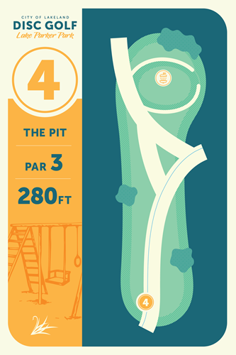 Hole 4 Disc Golf Graphic