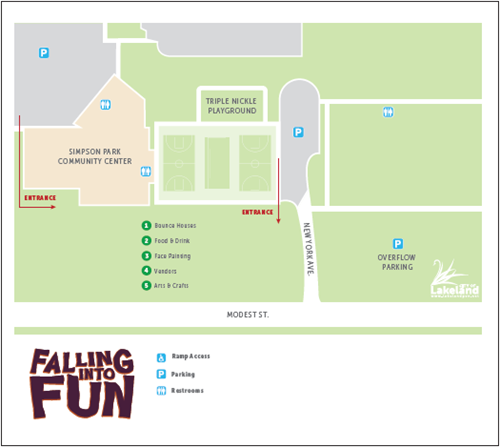 Falling into fun parking map - addresses with links all listed in the text of this section