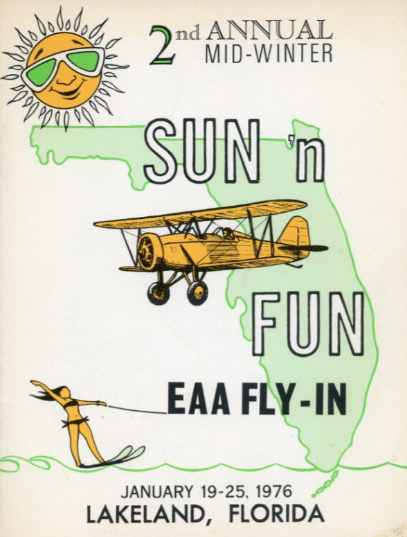 Cover of program from the 2nd Annual Mid-Winter Fly-In from the EAA held in Lakeland, Florida in 1976.