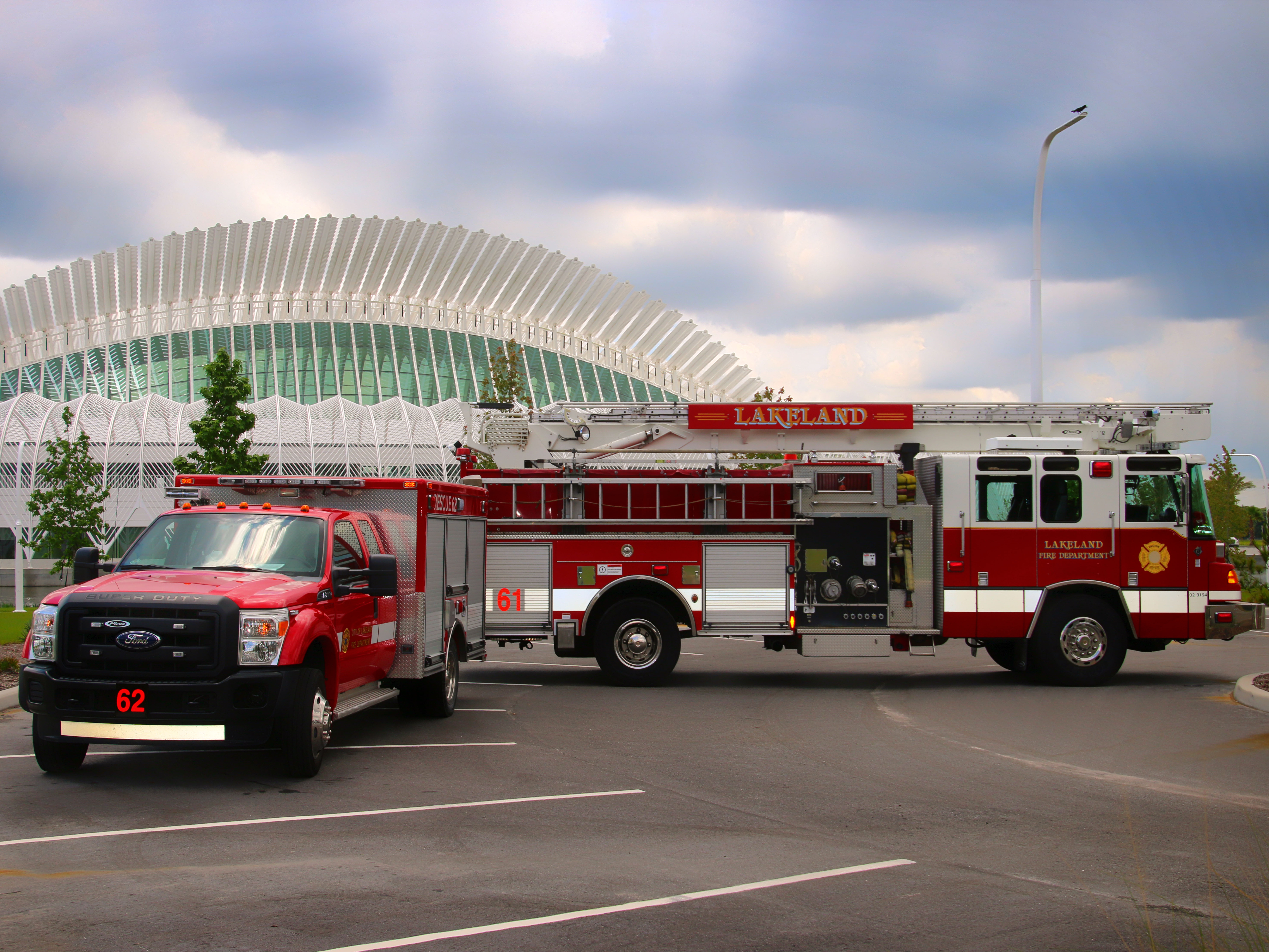 A picture of Lakeland Fire trucks